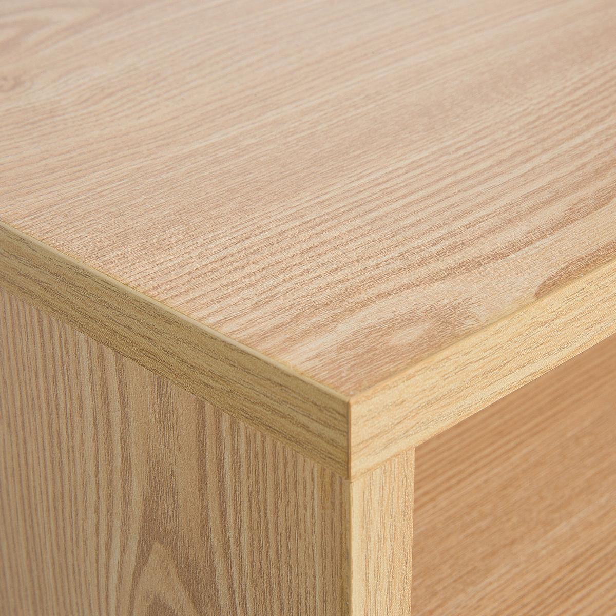 NACHTTISCH heller Holzfarbton 2 Schubladen Fargo - Hellbraun/Weiß, Holzwerkstoff (40/48/30cm) - Beliani
