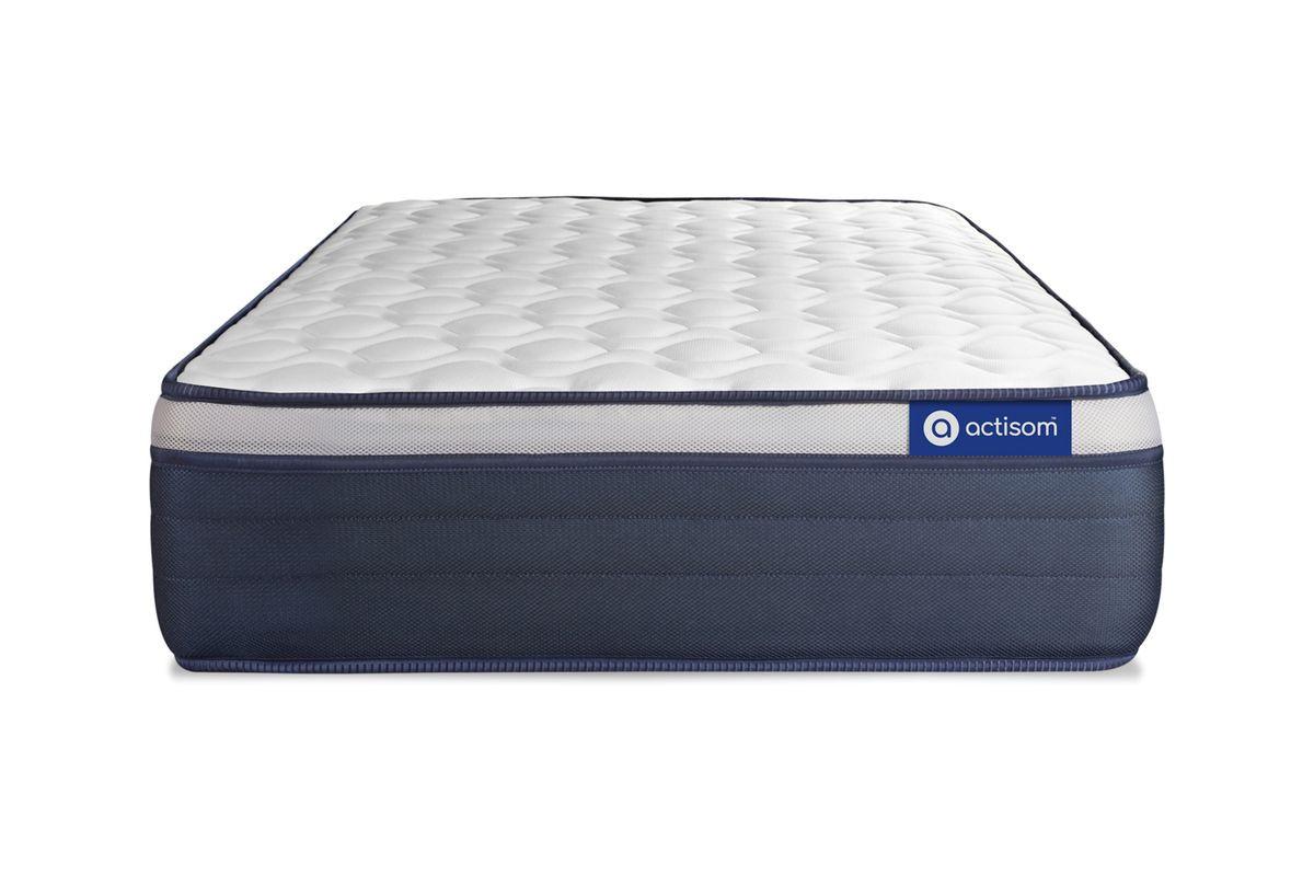 BETT Actilatex max Latex und Memory-Schaum 80 x 200 cm h3 - Kit Bettgestell Grau - Beige/Grau, Karton/Holz (80/200cm) - ACTISOM