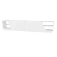 TV-MÖBEL 4 Regale 2 Türen L240 cm - Rhodes - Weiß, Holzwerkstoff (37.1/47.4/17cm) - Calicosy