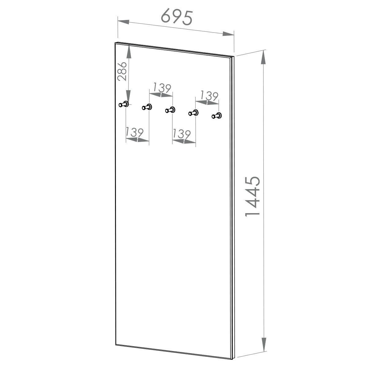 VITRINE Liora Schwarz - Schwarz, Holzwerkstoff (70/145/3cm) - Petits-meubles