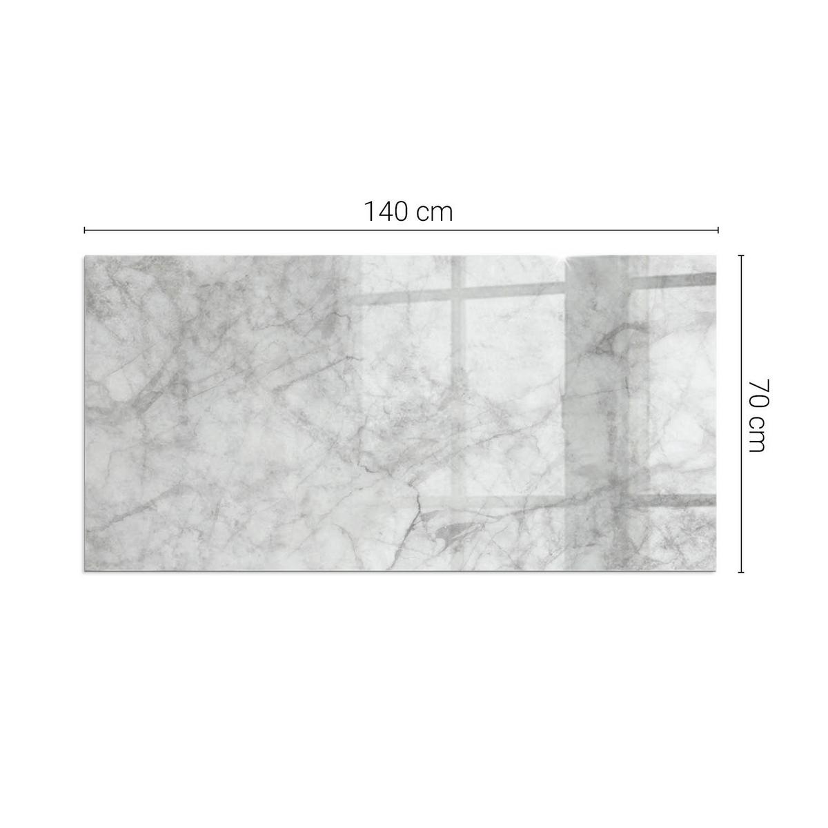 GLASPLATTE für Kamin 140x70 cm - Grau, Glas (140/70/0.4cm) - TULUP
