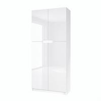 BÜROSCHRANK Logan Fronten in Weiß Hochglanz - Weiß Hochglanz, Holzwerkstoff (82/184/37cm) - Vladon