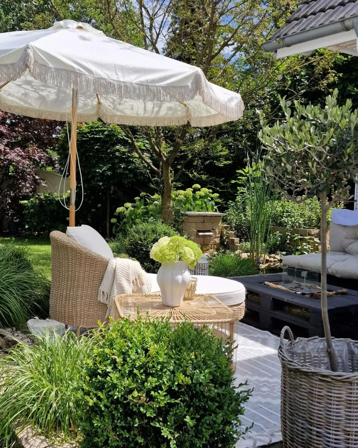 VINTAGE-OUTDOOR TEPPICH Tabiat 230/160 cm - Weiß, Kunststoff (160/230cm) - Beliani