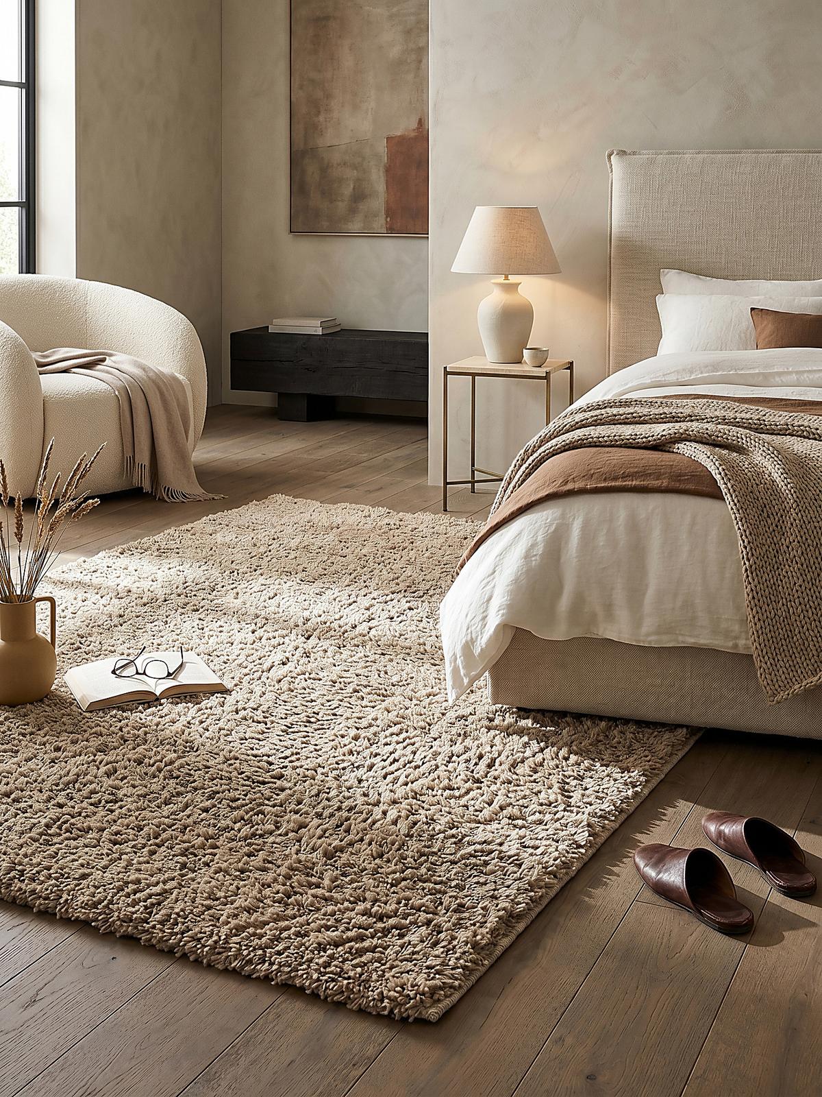 TEPPICH LYNE, einfarbig, Beige, 200 x 290 cm - Beige, Textil (290/200cm) - KADIMA DESIGN
