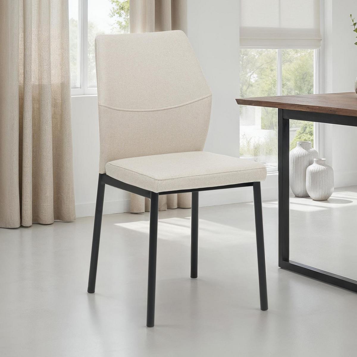 ESSZIMMERSTÜHLE VANORA 4er-Set beige - Beige, Textil (41/84/47cm) - IDIMEX