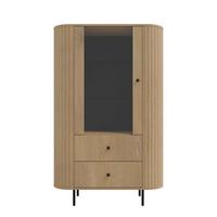 VITRINE BOLLA 155 / 97,4 cm in Eichefarben - Eichefarben, Holzwerkstoff (97.4/155/42.3cm) - MASSENO