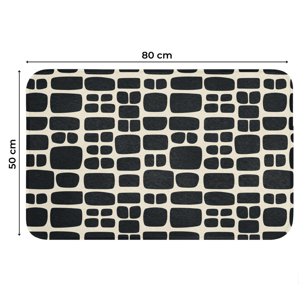WC-VORLEGER Modern - Bio - Schwarz Toilettenteppich 80x50 cm - Anthrazit, Textil (80/1cm) - OnlyWow