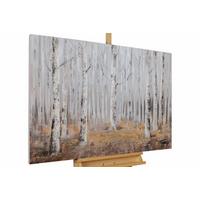 ACRYLBILD HANDGEMALT 90/60 cm - Weiß/Braun, Holz/Textil (90/60cm) - KUNSTLOFT