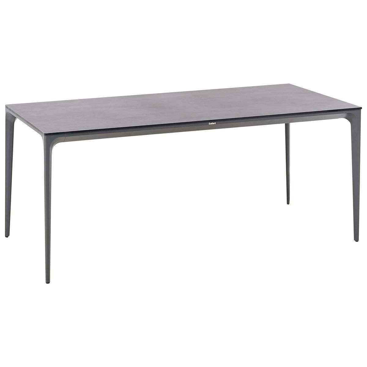 GARTENTISCH 180/90 cm Steinoptik Dunkelgrau Sovareto - Dunkelgrau, Kunststoff (180/90/75cm) - Beliani