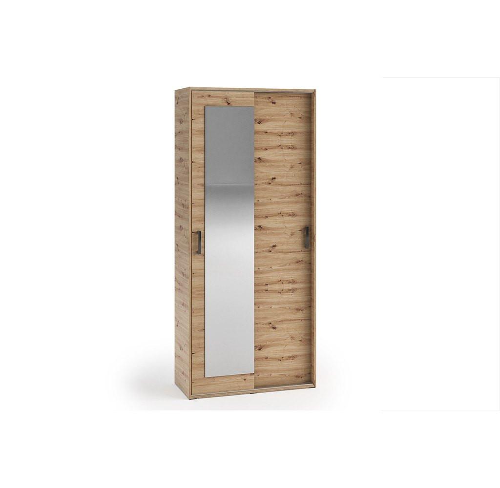 GARDEROBENSCHRANK BENVENO 90/21040 Modern Garderobenschrank Eiche Artisan - Eiche Artisan, Holzwerkstoff (90/210/40cm) - MASSENO