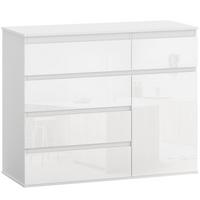 SIDEBOARD aus MDF 100/40/80 cm Weiß - Weiß Hochglanz, Holzwerkstoff (40/80/100cm) - HOMCOM