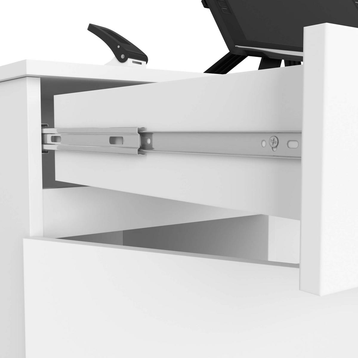 SCHREIBTISCH Weiß 77/135/50 - Weiß, Holzwerkstoff (135/50/77cm) - RAUMHIRSCH FURNITURE
