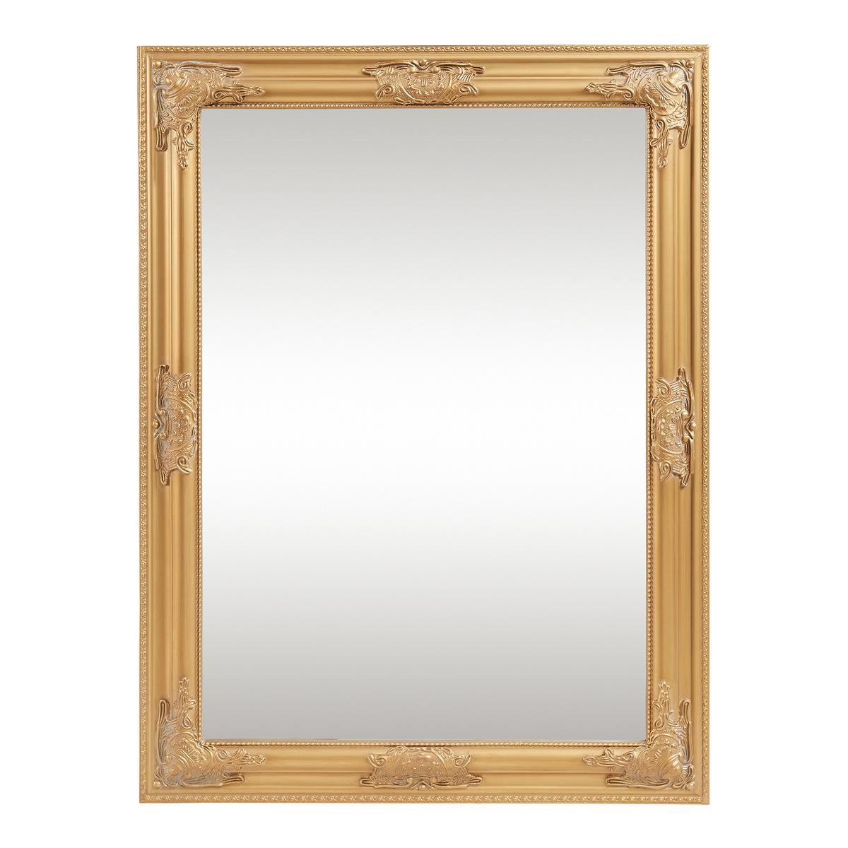 WANDSPIEGEL Punkalaidun - Goldfarben, Naturmaterialien/Glas (80/3/60cm) - [en.casa]
