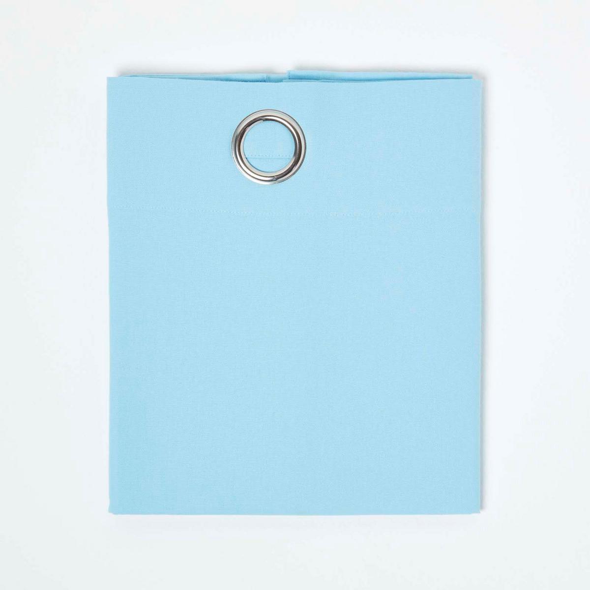 ÖSENVORHANG blickdicht 2er-Set, 117/137 cm - Hellblau, Textil (117/137cm) - Homescapes