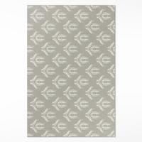 TEPPICH 100x150 cm Pflanzenornamente Regelmäßiges Muster - Greige, Kunststoff (100/150cm) - Wallfluent