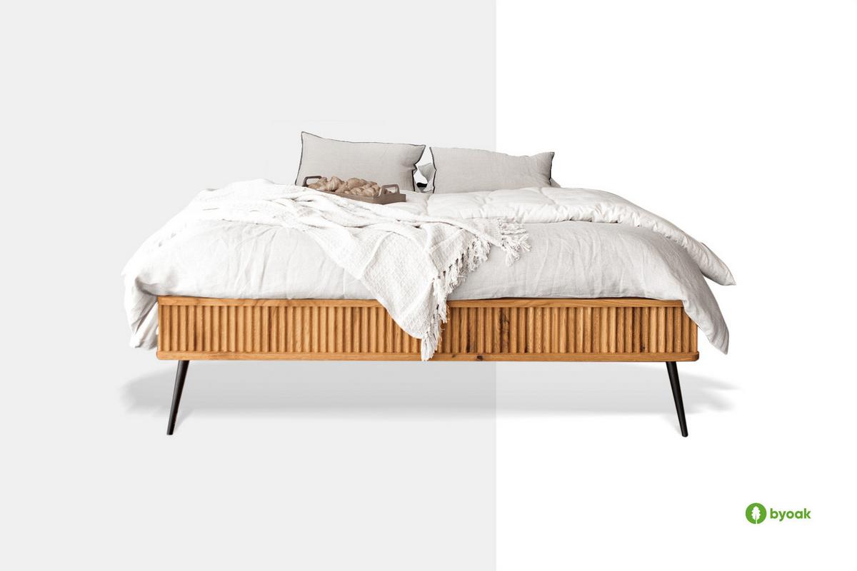 BETTGESTELL LINA 100x210 Wildeiche - Wildeiche, Holz (100/210cm) - byoak