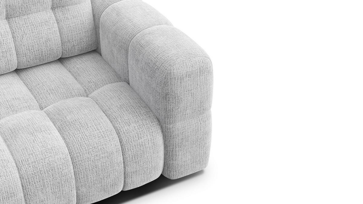 SOFA CLOUDI 2-Sitzer, hellgrau - Hellgrau/Schwarz, Holz/Textil (181/89/104cm) - Wozimo