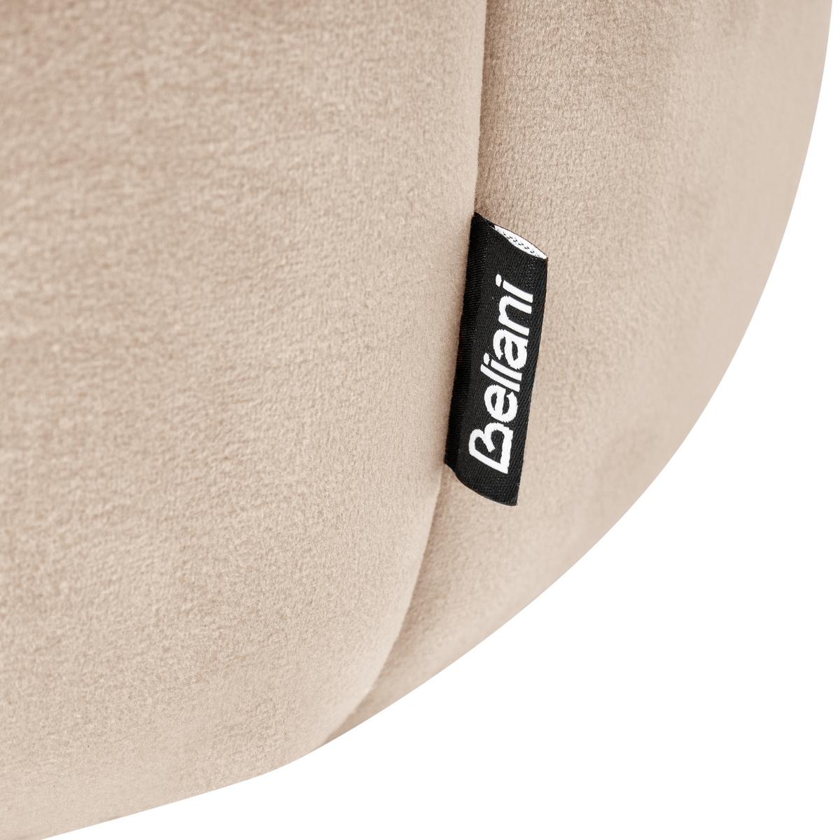 POUF Samtstoff Beige Selby - Beige, Metall (40/46/40cm) - Beliani