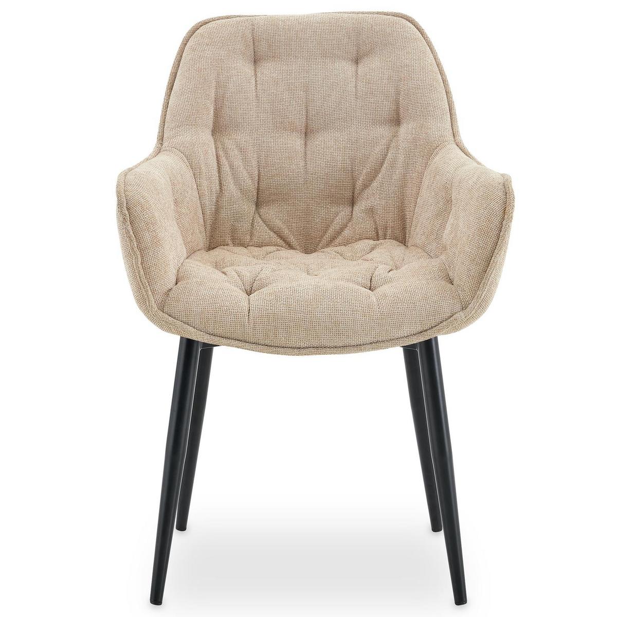 ESSZIMMERSTÜHLE ARDEN 2er-Set beige - Beige, Textil (47/81/60cm) - IDIMEX