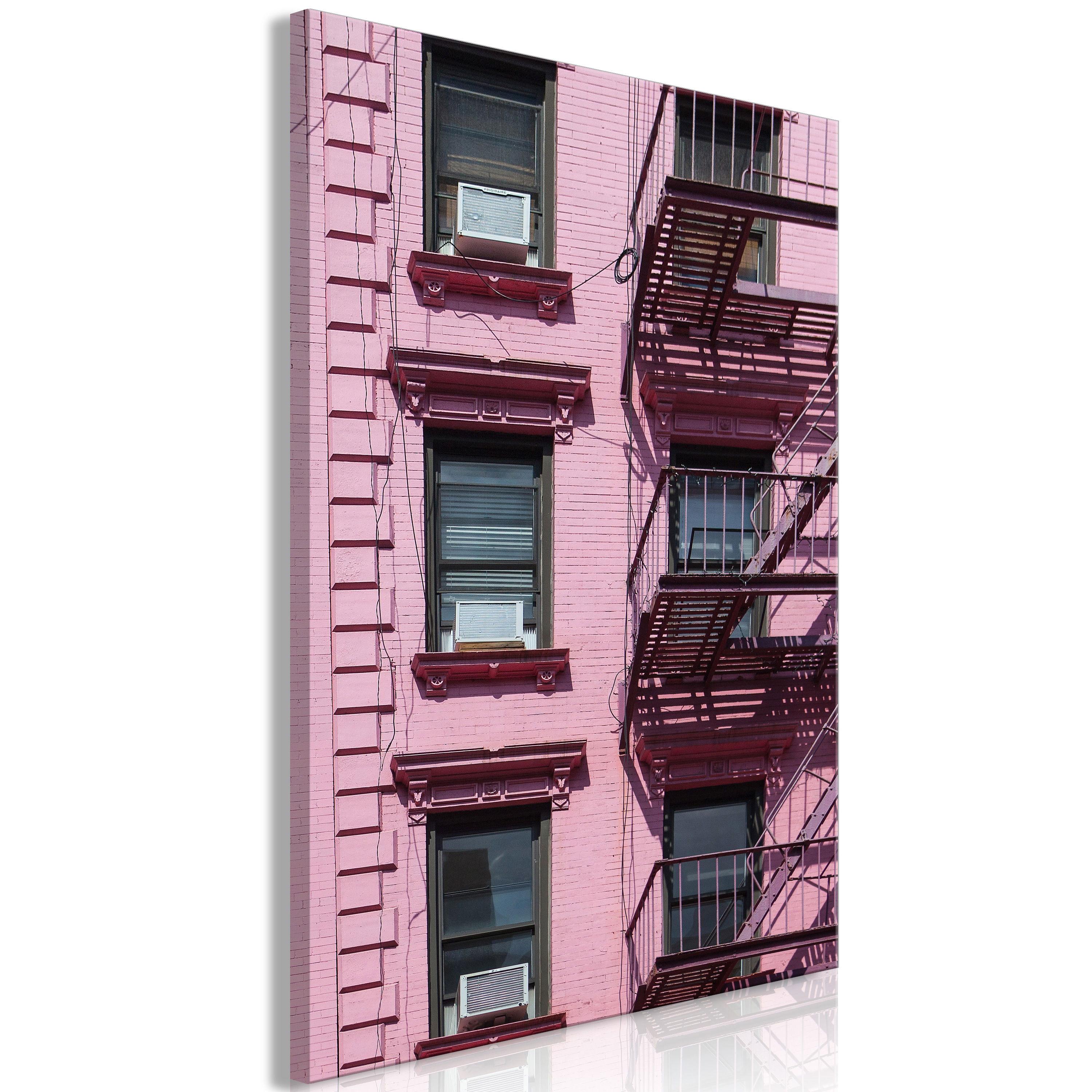KUNSTDRUCK Rosa 40/60 cm - Pink/Grau, Textil (40/60cm) - KUNSTLOFT