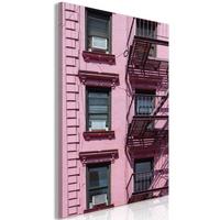 KUNSTDRUCK Rosa 40/60 cm - Pink/Grau, Textil (40/60cm) - KUNSTLOFT