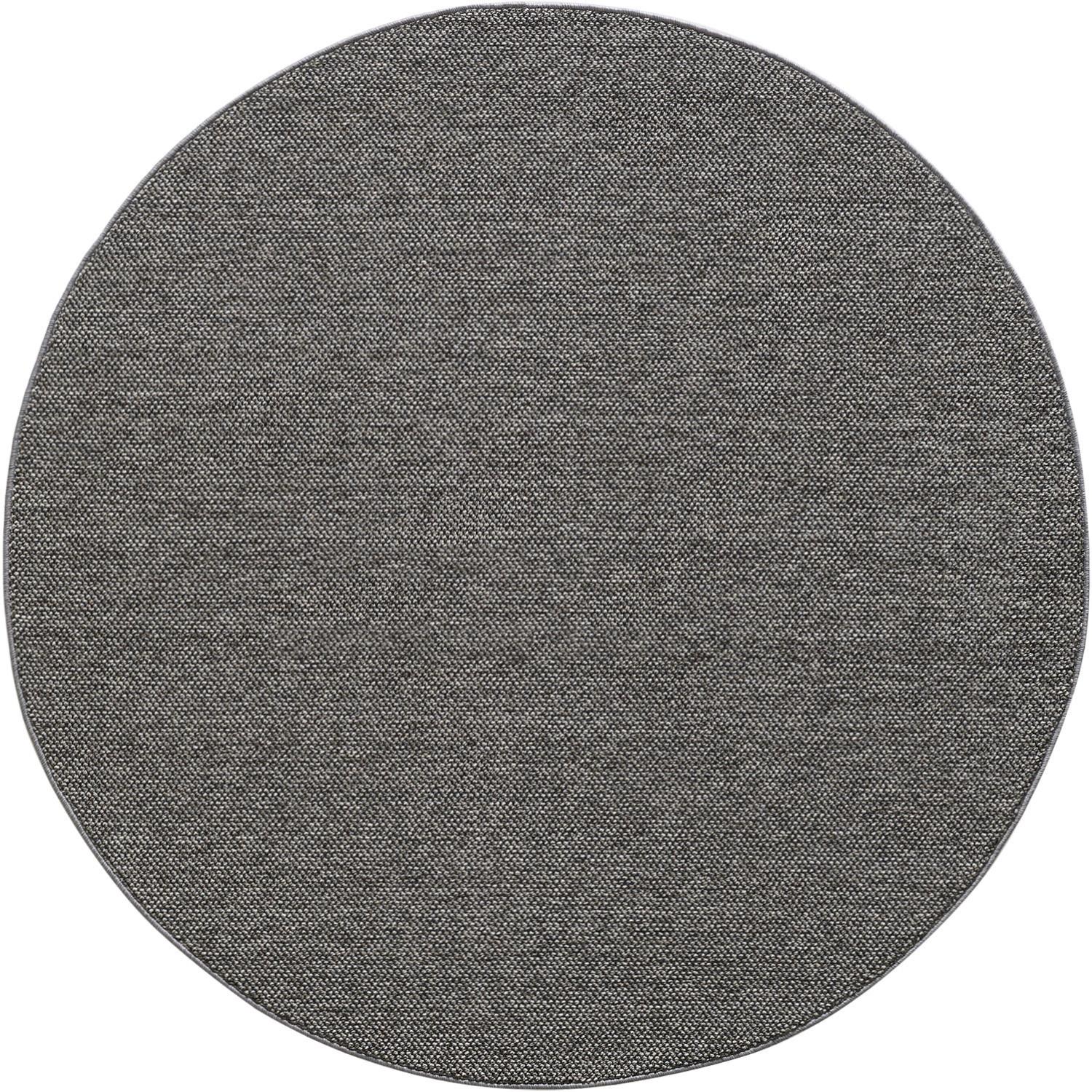 TEPPICH Flachgewebe CIMA in Grau, einfarbig, Ø 120 cm - Grau, Textil (120/120cm) - KADIMA DESIGN