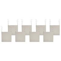 GARTENSTUHLKISSEN 8er-Set Taupe 46/46 cm Sassari Premium - Taupe, Textil (46/5/46cm) - Beliani
