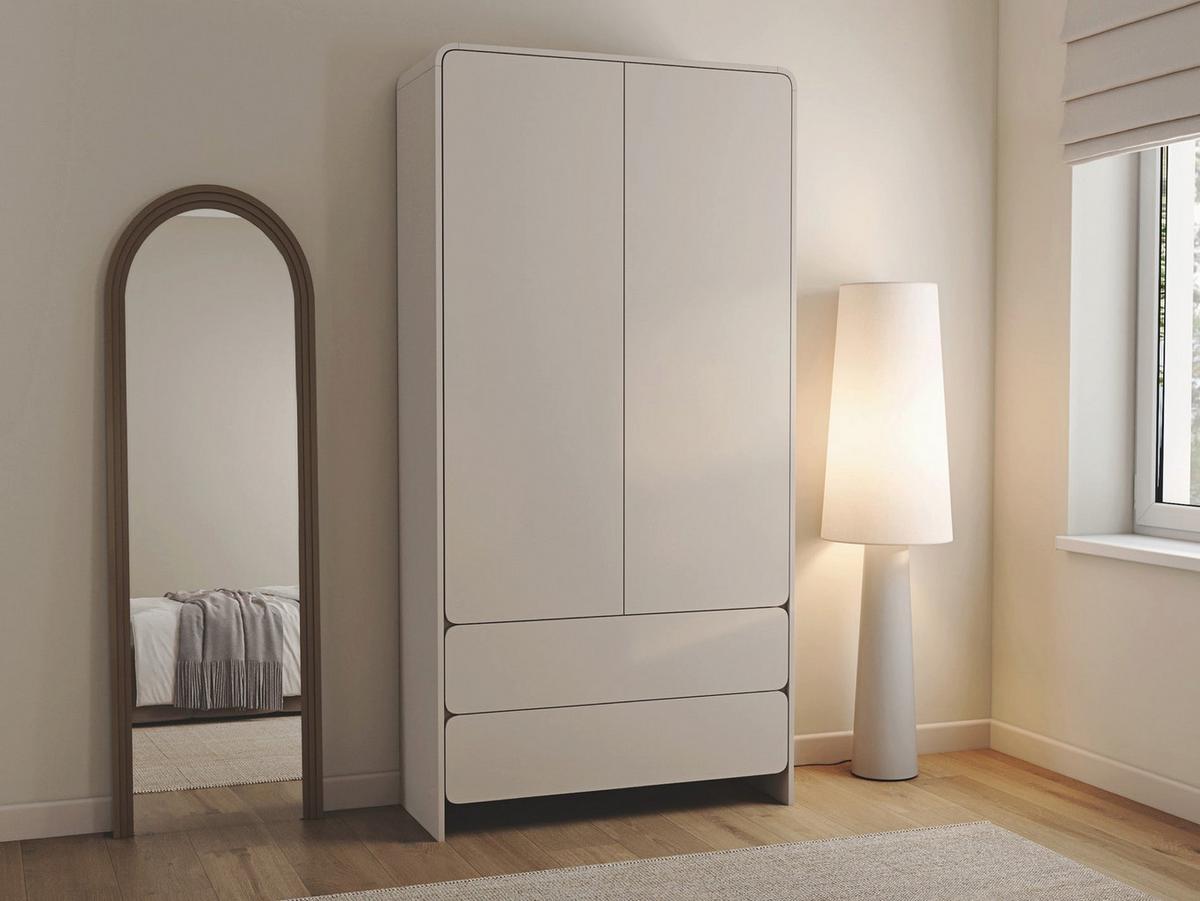 KLEIDERSCHRANK Lummo Kaschmir, 100 cm - Taupe, Holzwerkstoff (100/200/55cm) - Selsey
