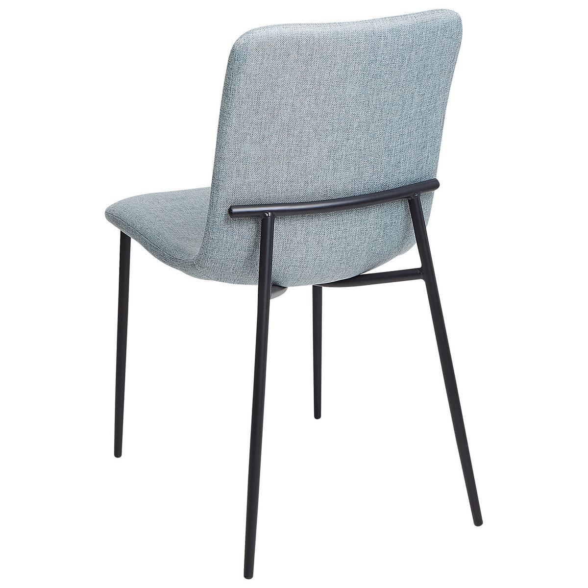 ESSZIMMERSTUHL 4er-Set Hellblau Glendive - Schwarz/Hellblau, Textil (44/81/65cm) - Beliani