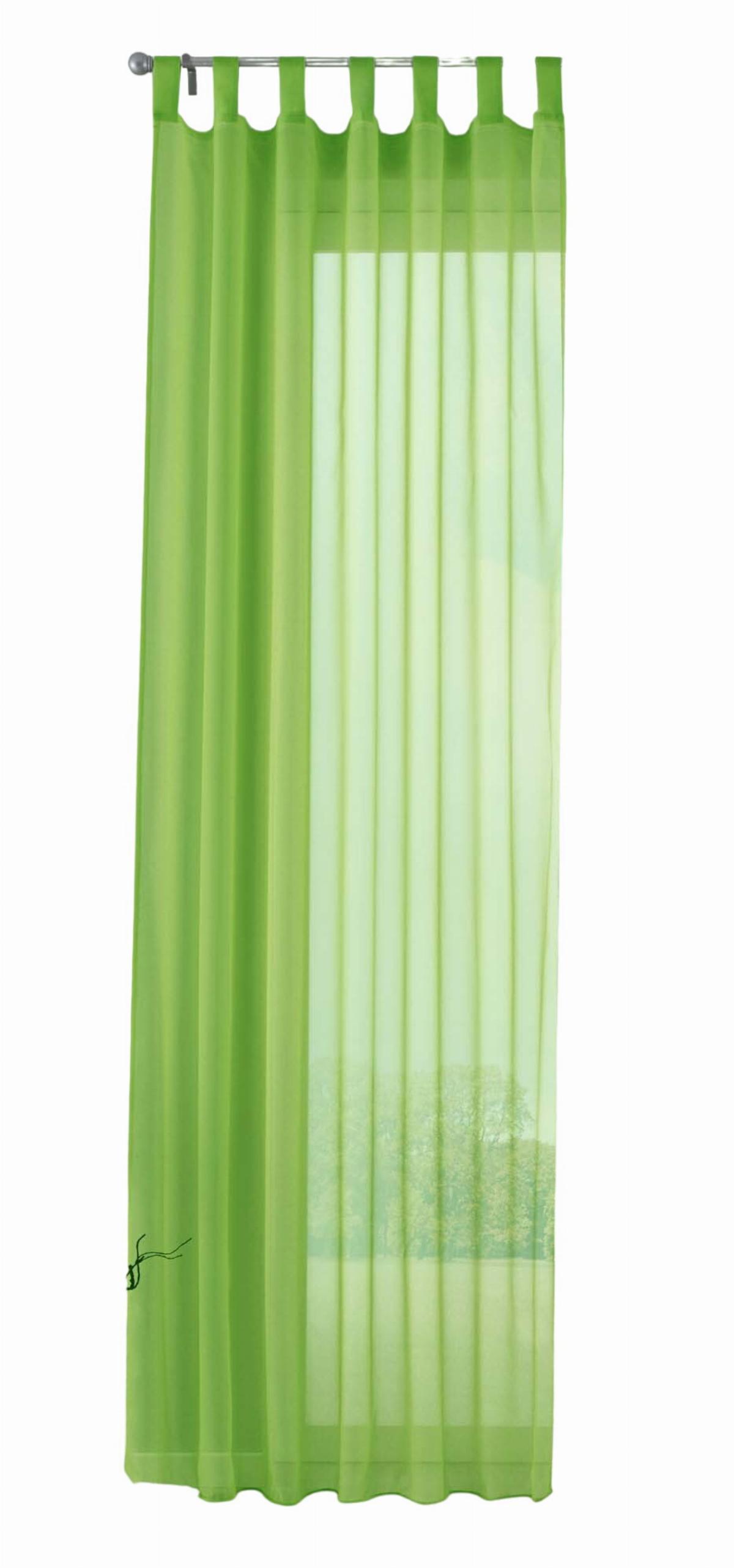 SCHLAUFENSCHAL PULA HxB 245x140 cm Apfelgrün - Hellgrün, Textil (140/245cm) - Gardinenbox