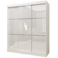 SCHWEBETÜRENSCHRANK VITALE 180/216/61 cm 3-türig Weiß - Weiß, Holzwerkstoff (180/216/61cm) - MASSENO