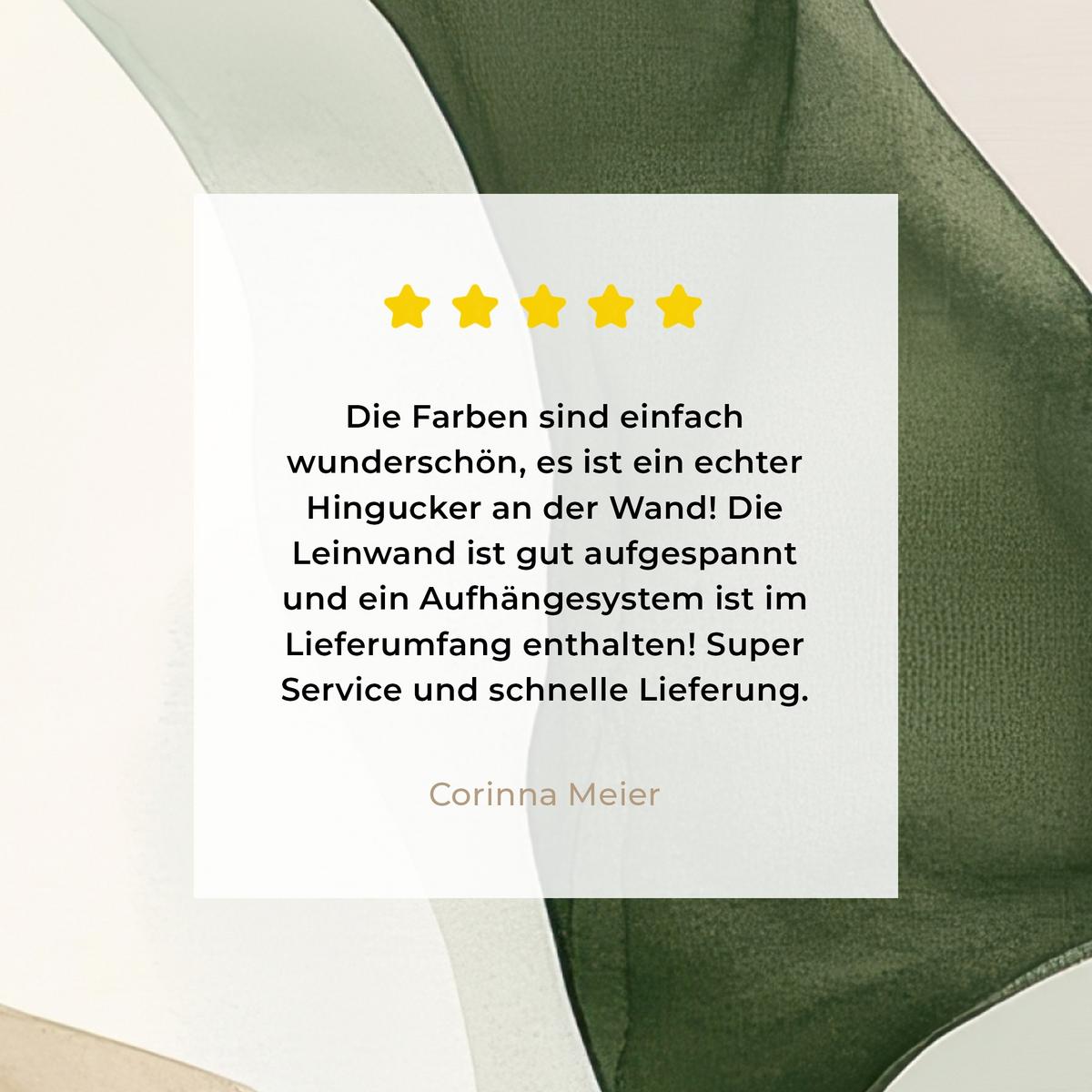 LEINWANDBILD Japandi - Abstrakt - Grün Deko Wohnzimmer 20x20 cm - Salbeigrün, Textil (20/20cm) - MuchoWow