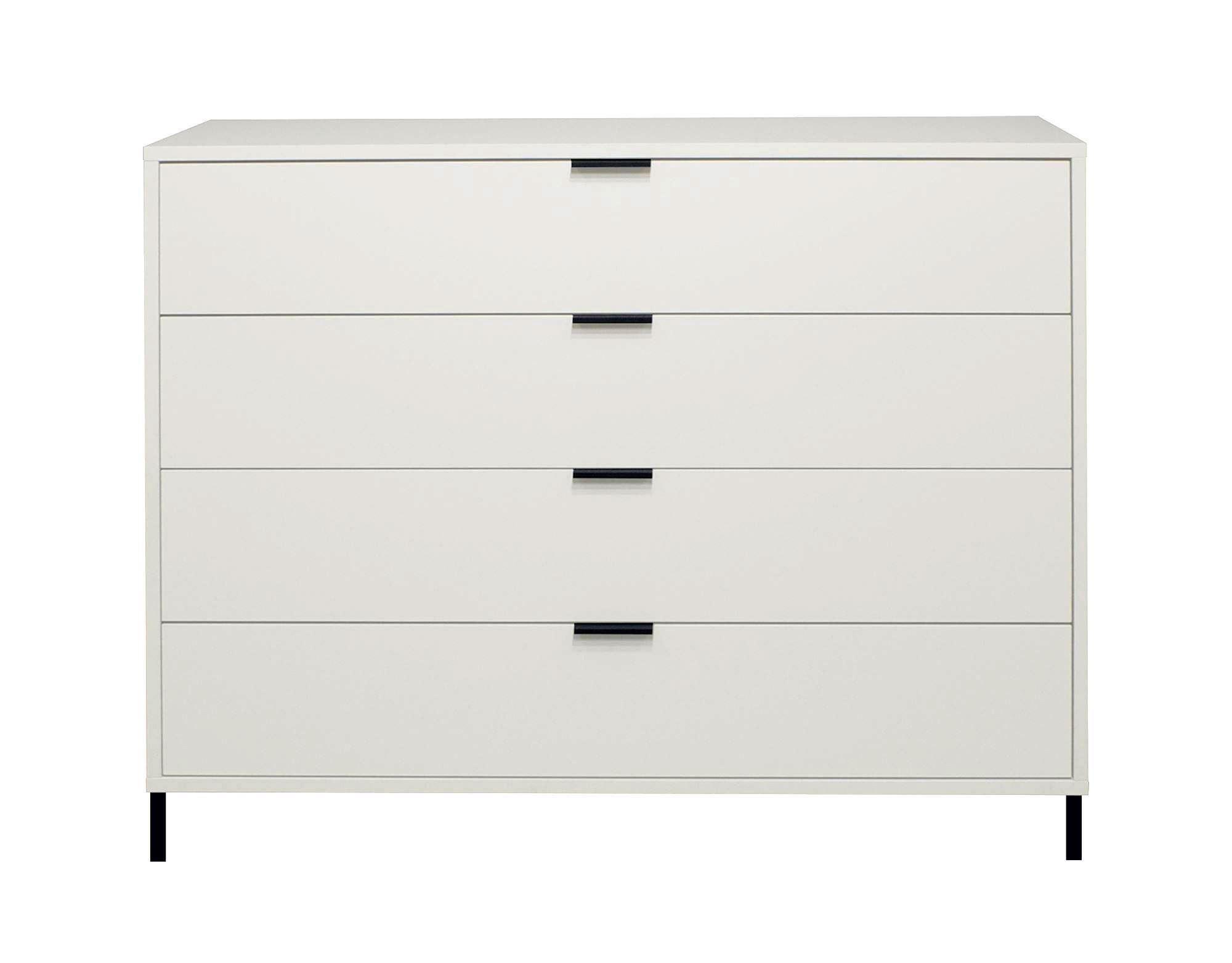 KOMMODE Erna 119x45x102 Kreidegrau matt Lack - Hellgrau, Holzwerkstoff (119/102/45cm) - 58aufmkessel