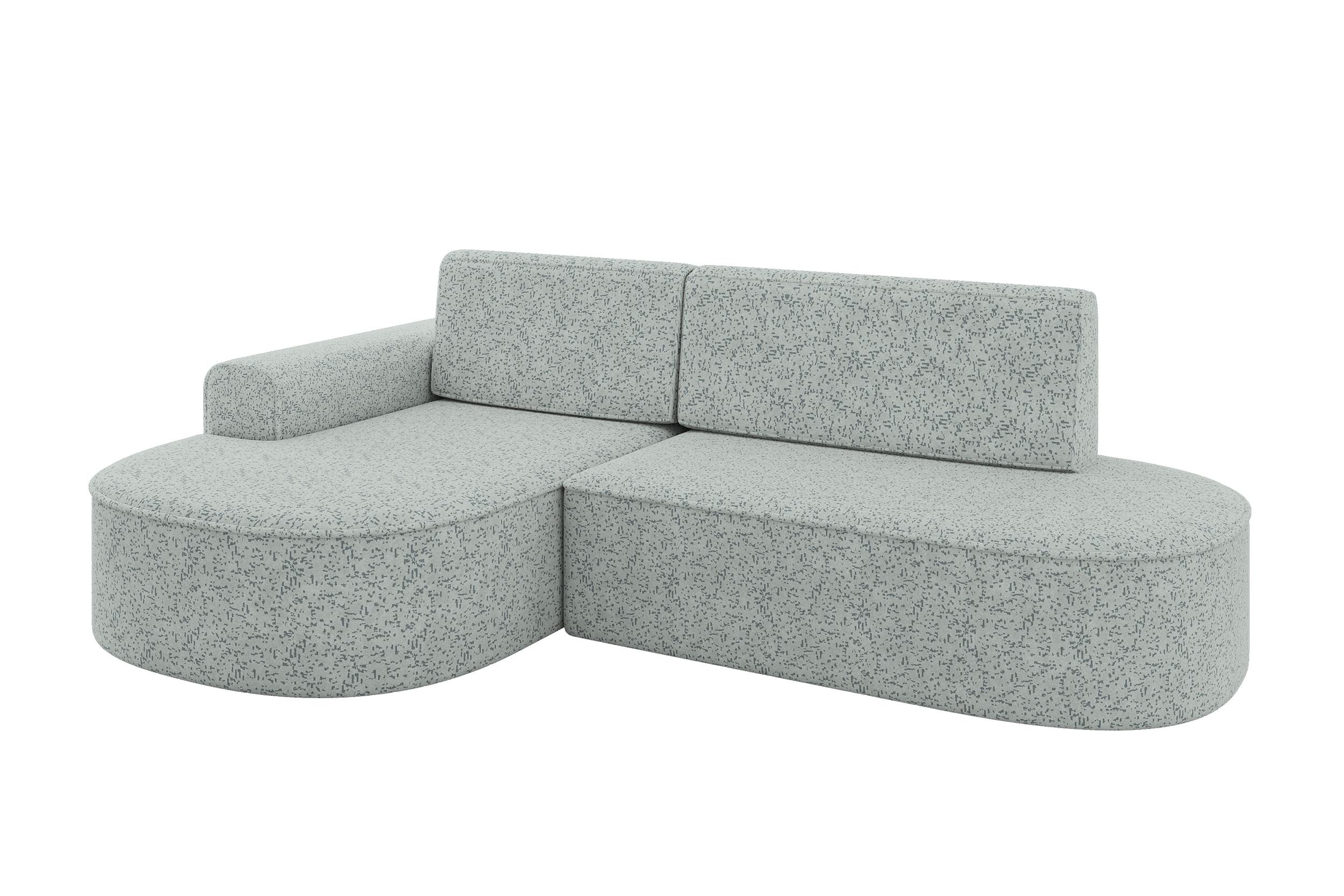 ECKSOFA mit Schlaffunktion und Bettkasten Ottomane Links MARI-L1-S - 283x167x73 cm Grün Tissu - Dunkelgrün/Schwarz, Holzwerkstoff/Kunststoff (283/167cm) - ALTDECOR