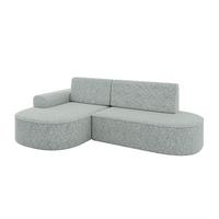ECKSOFA mit Schlaffunktion und Bettkasten Ottomane Links MARI-L1-S - 283x167x73 cm Grün Tissu - Dunkelgrün/Schwarz, Holzwerkstoff/Kunststoff (283/167cm) - ALTDECOR