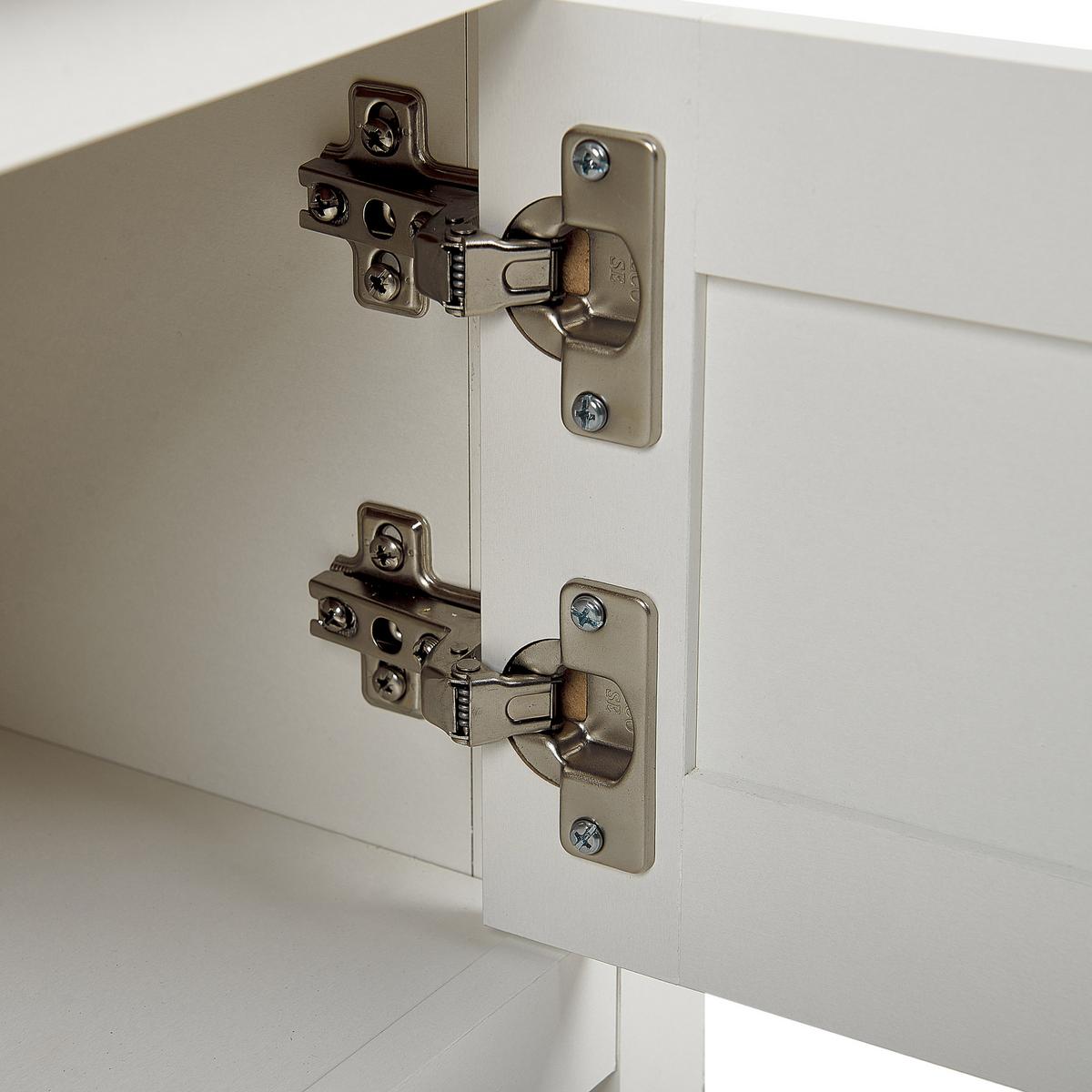TV-MÖBEL Cremeweiß Atoca - Creme/Weiß, Holzwerkstoff (140/41/39cm) - Beliani