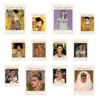 POSTER Set Mit 12 Klimt & Frida Kunstdrucke A3 Rahmenlos - Klar, Papier (29.7/5/42cm) - Nacnic