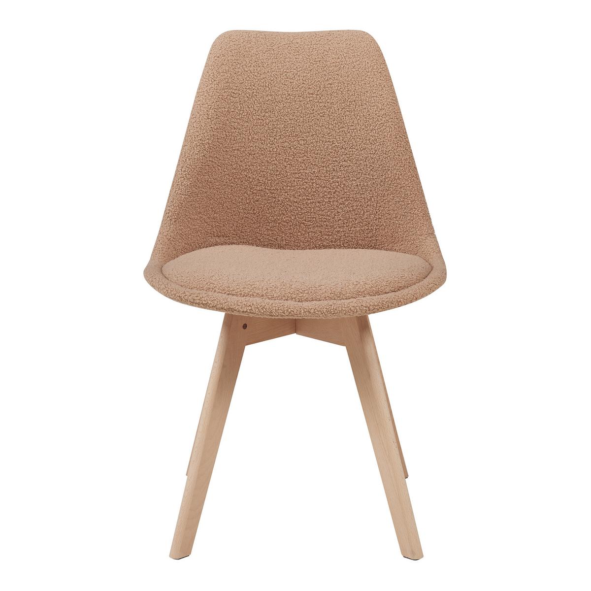 ESSZIMMERSTUHL-SET 2 TLG. Fläten - Taupe/Naturfarben, Holz/Kunststoff (49/82/54cm) - [en.casa]