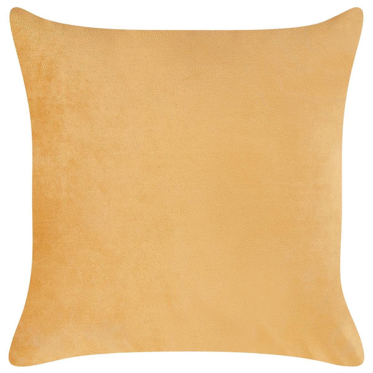 CHAISELONGUE-RECHTSSEITIGE Samtstoff Orange Gonesse - Goldfarben/Orange, Textil (160/72/79cm) - Beliani