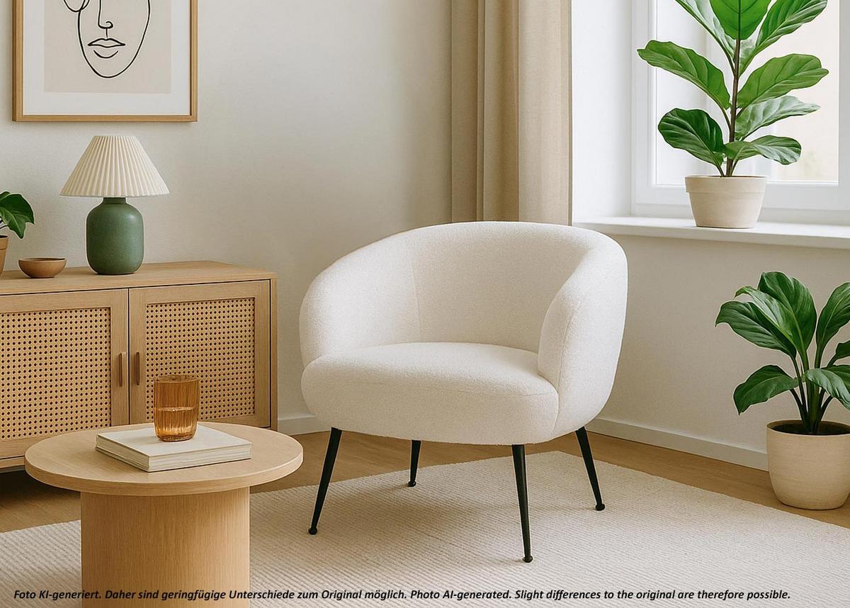 LOUNGE-SESSEL Weiß - Weiß, Textil (72/73/71cm) - MCW