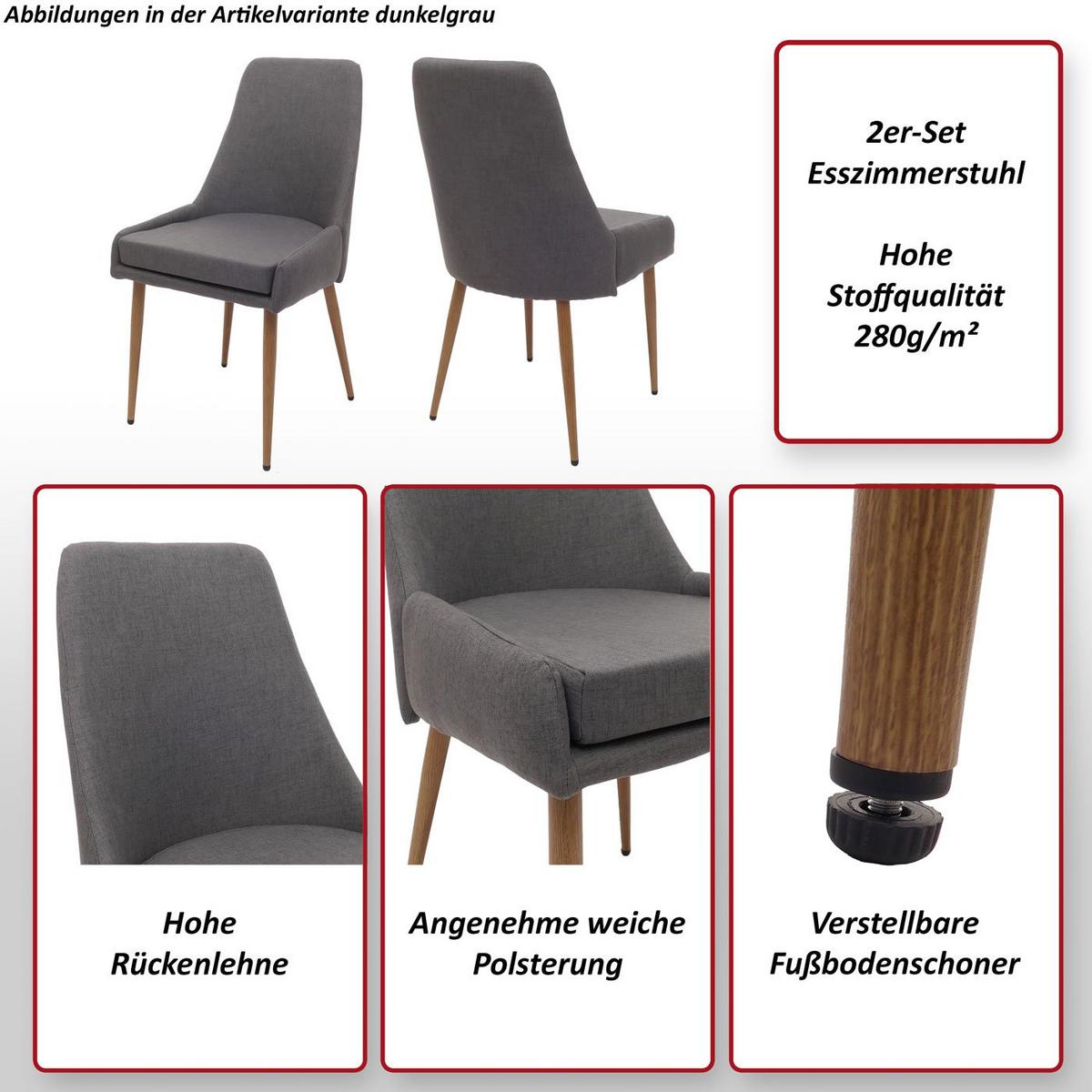 ESSZIMMERSTUHL Beige 2er-Set - Beige, Textil (50/92/60cm) - MCW