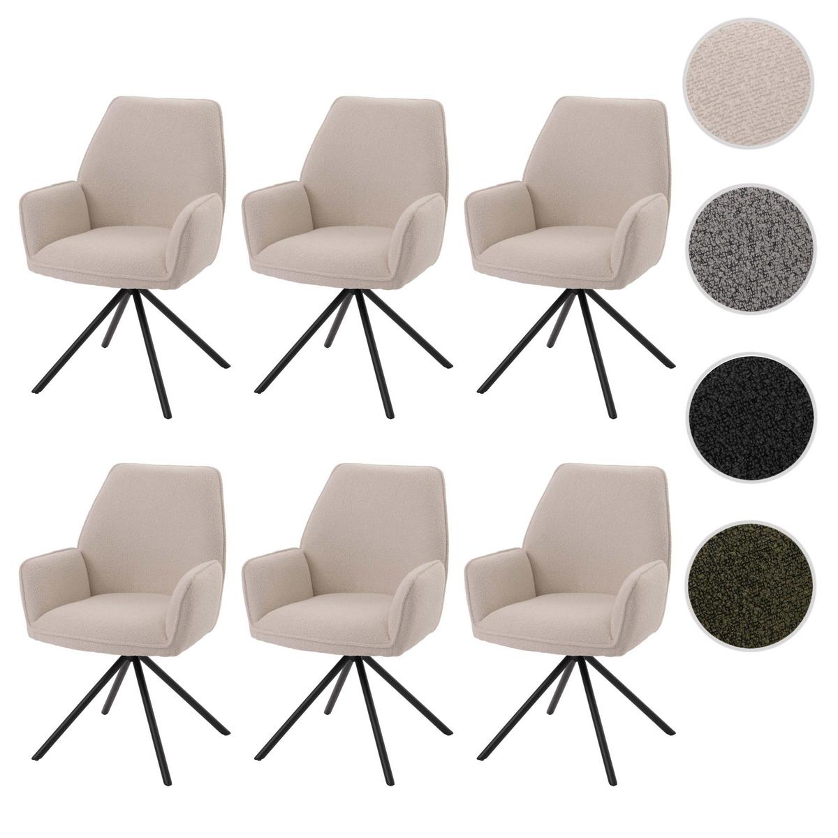 ESSZIMMERSTUHL Cremeweiß 6er-Set - Creme/Weiß, Textil (60/86/60cm) - MCW