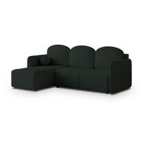 ECKSOFA SUVINO Grün Geflochtener Stoff mit Schlaffunktion - Grün, Holz (230/143cm) - MASSENO