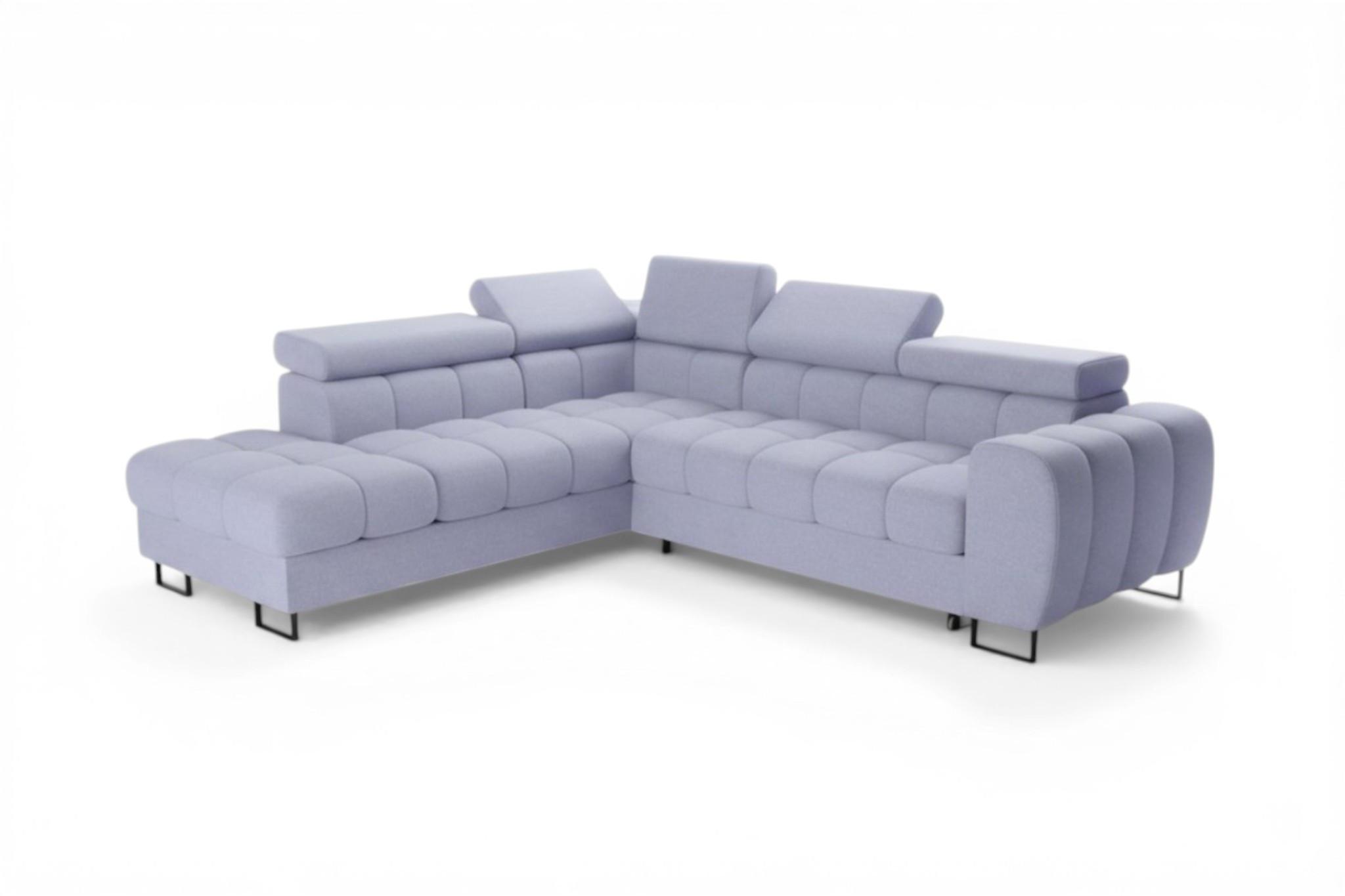 ECKSOFA Bastien Max Mit Schlaffunktion - Blau, Holzwerkstoff/Textil (225/260cm) - Fun Möbel