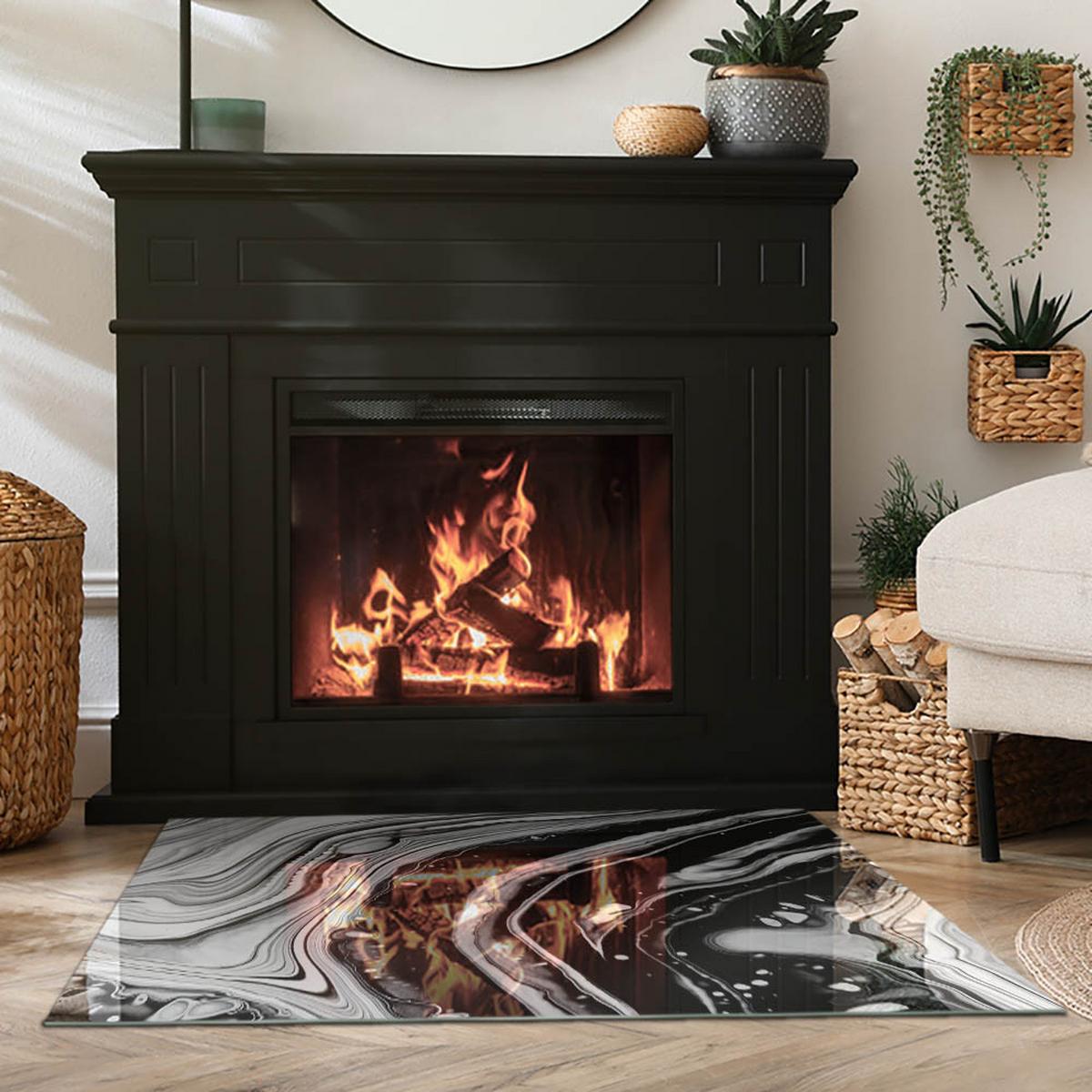 GLASPLATTE für Kamin 100x70 cm - Multicolor, Glas (100/70/0.4cm) - TULUP