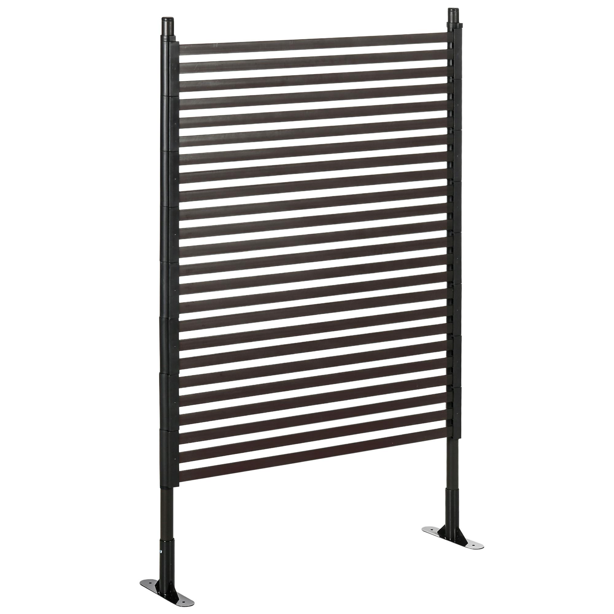 GARTENZAUN, Stahl mit PE-Beschichtung, Braun - Braun, Metall (22/150cm) - Outsunny