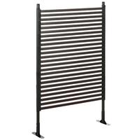 GARTENZAUN, Stahl mit PE-Beschichtung, Braun - Braun, Metall (22/150cm) - Outsunny