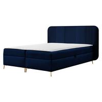 BOXBETT Fandy - H3 - Goldfarben/Dunkelblau, Holz/Textil (140/200cm) - MIRJAN24