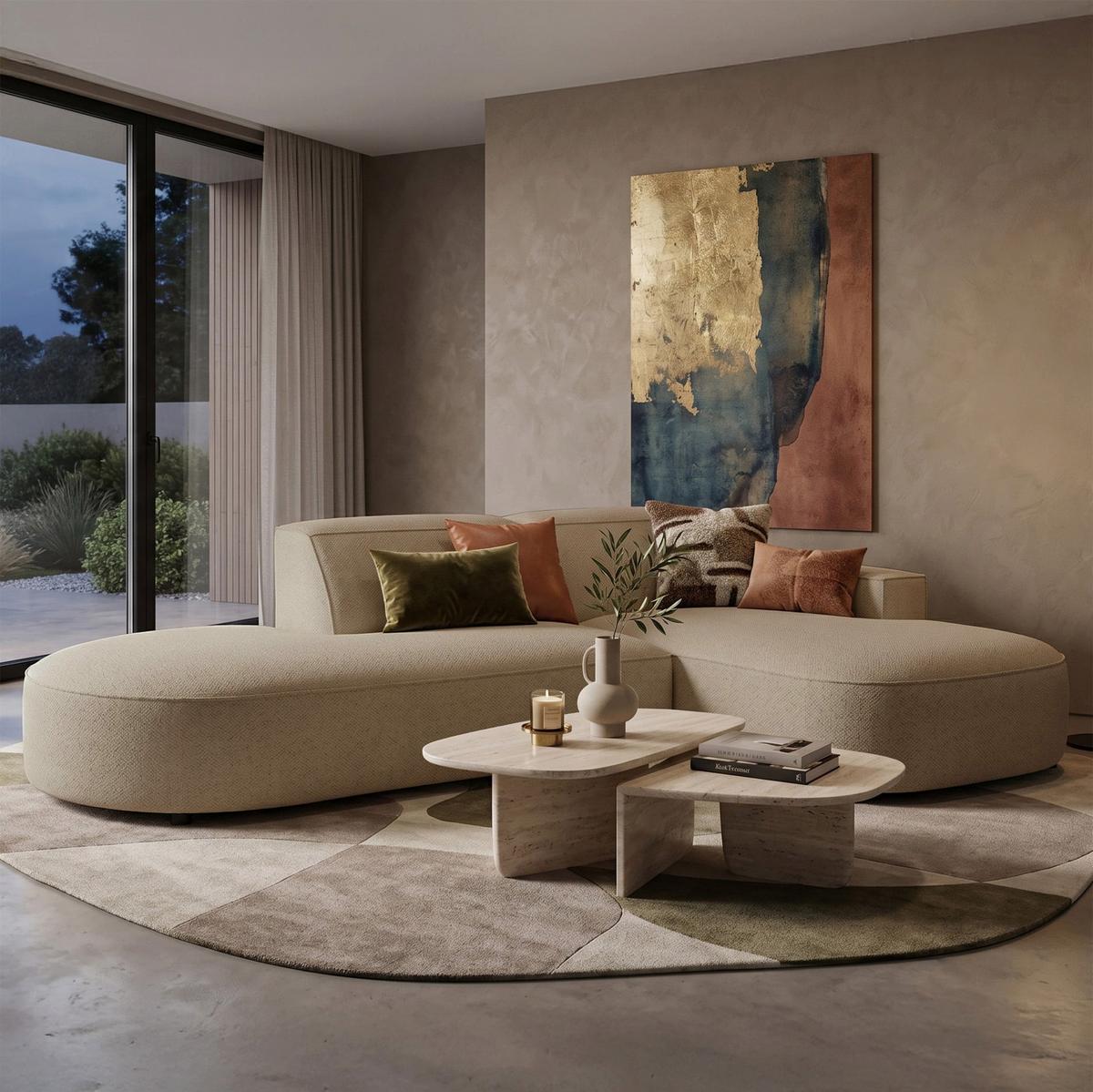 ECKSOFA Sallmo L-Form, 3-Sitzer, rechts 276 cm - Schwarz/Cappuccino, Kunststoff/Textil (276/166cm) - Selsey
