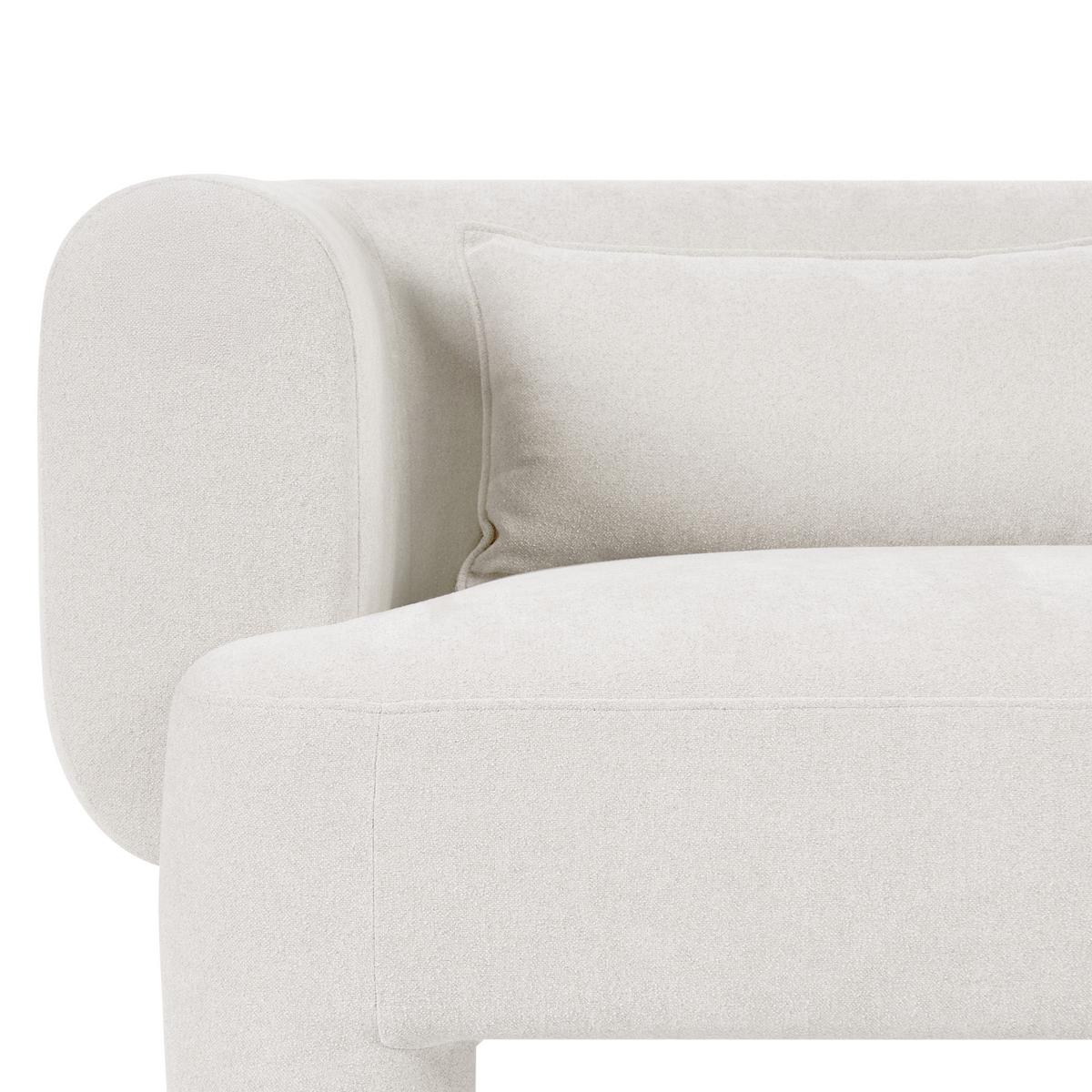 2-SITZER-SOFA Stoff Weiß Hogbo - Weiß, Textil (145/73/93cm) - Beliani